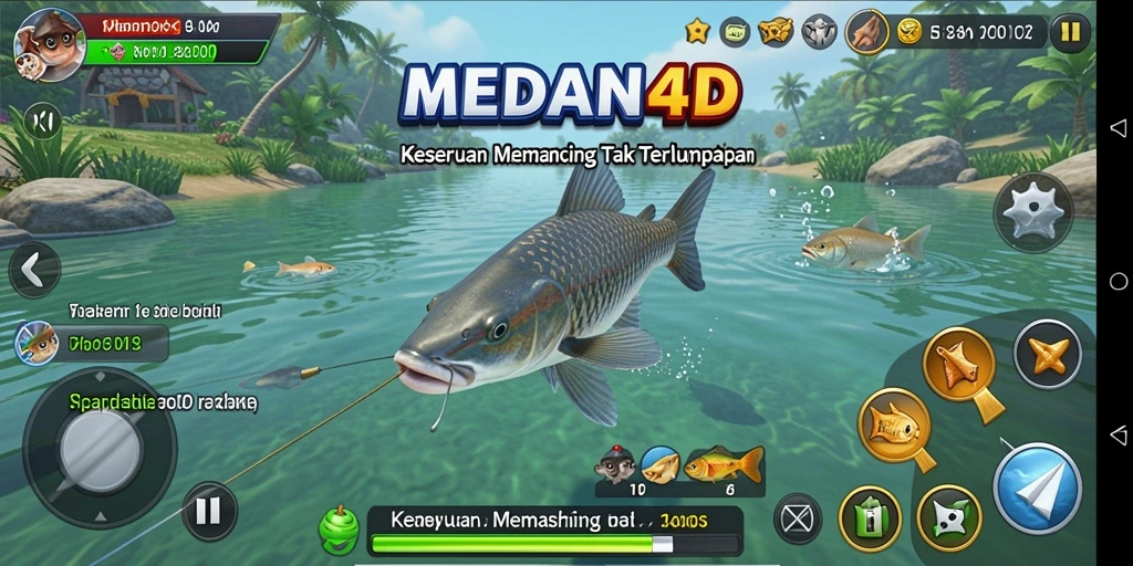 Tampilan antarmuka <strong>MEDAN4D</strong> yang menampilkan aksi memancing yang seru.