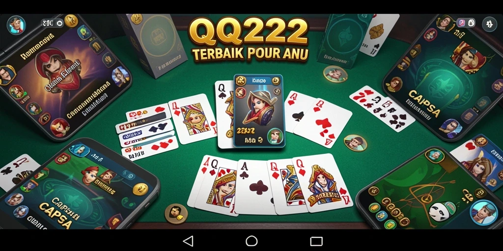 Tampilan utama QQ222 dengan antarmuka permainan Capsa yang menarik.
