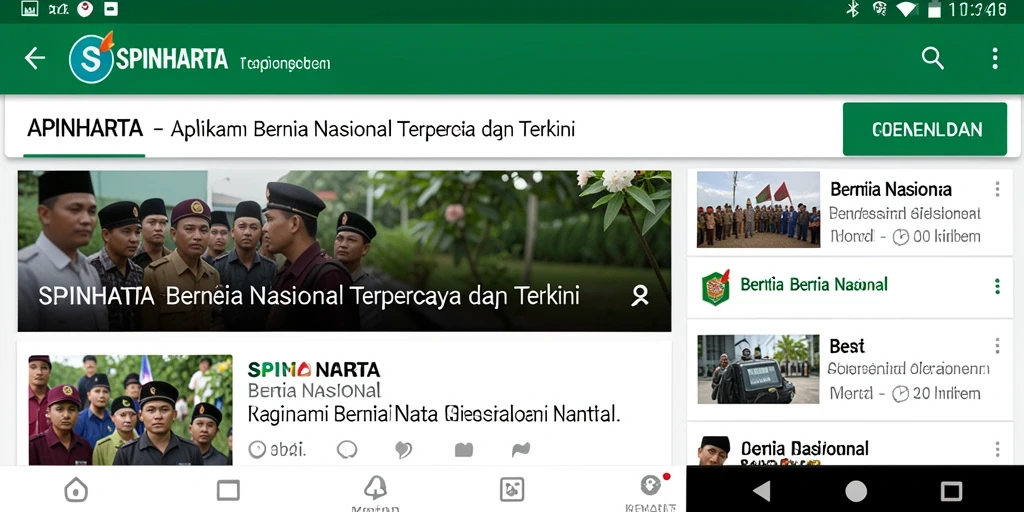 Tampilan antarmuka aplikasi SPINHARTA yang modern dan informatif.